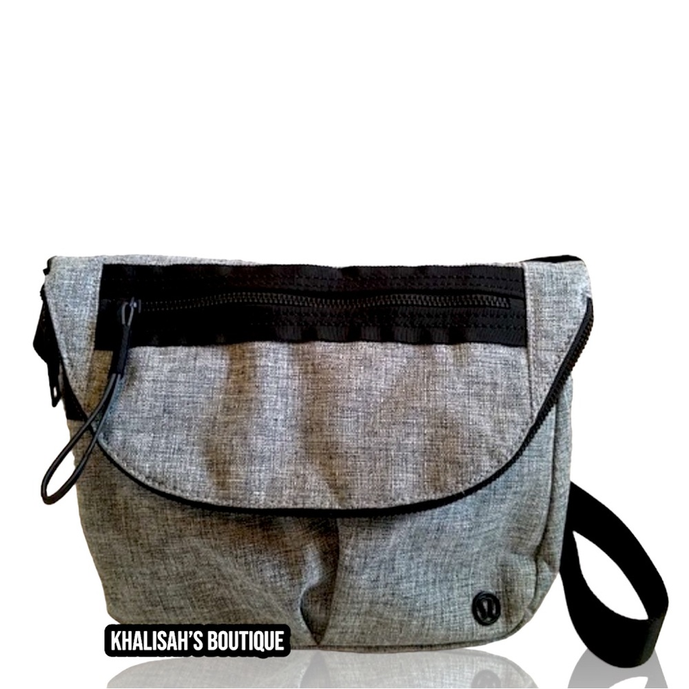 New!!! Very Rare & Authentic Lululemon Festival II Bag HEATHERED BLACK/Gray - Picture 1 of 16
